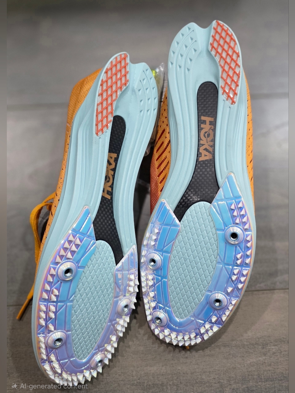 Hoka U Cielo X LD Spike Sneaker Shoes Unisex Orange M9.5/W11;M14/W15;M12/W13.5 - Picture 2 of 6
